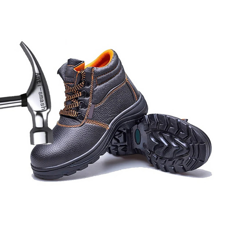 FREE SOLDIER Labor Protection Shoes Men's Protective High-top Waterproof Boots Construction Site Anti-piercing and Smashing Work Safety Shoes