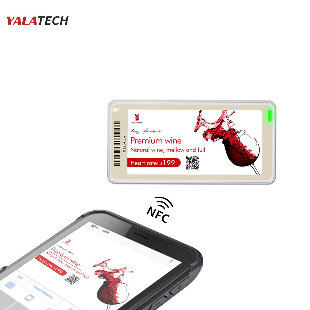 Digital E ink Epaper NFC Price Tag ESL 2.13 inch Electronic Shelf Label ...