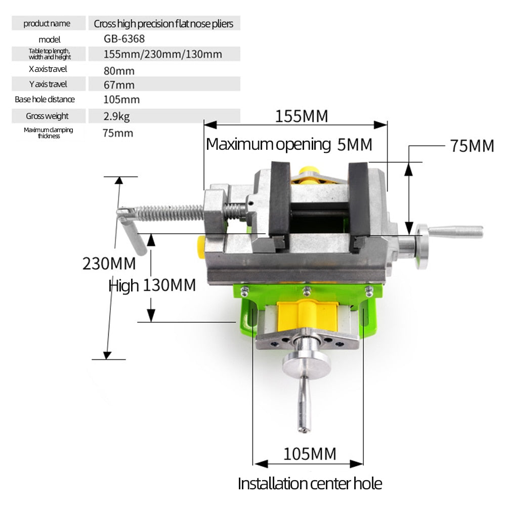 3 Inch Cross Slide Vise Vice table Compound table Worktable Bench ...