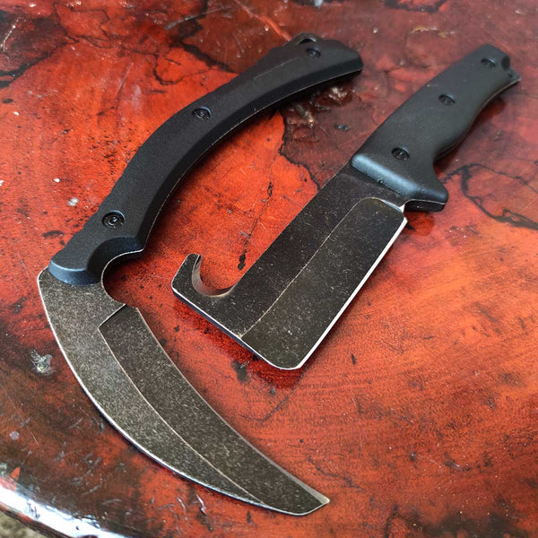 FREE SOLDIER Tactical Outdoor Fixed Blade Knife , Utility Camping Hunting Hiking Work Knife , Chopping Hatchet Karambits Knife with Sheath