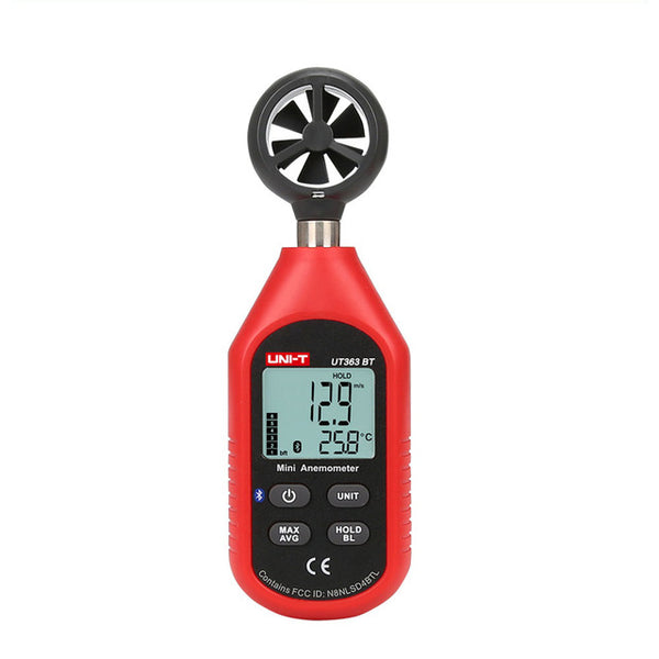 UT363 UT363BT Wind Speed Tester Digital Mini Anemometer Sensor LCD Backlight 0-30m/S Temperature Tester Anemometro